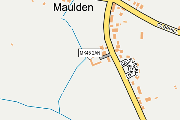 MK45 2AN map - OS OpenMap – Local (Ordnance Survey)