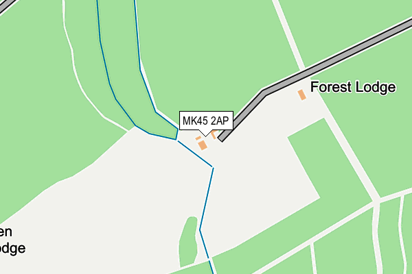 MK45 2AP map - OS OpenMap – Local (Ordnance Survey)