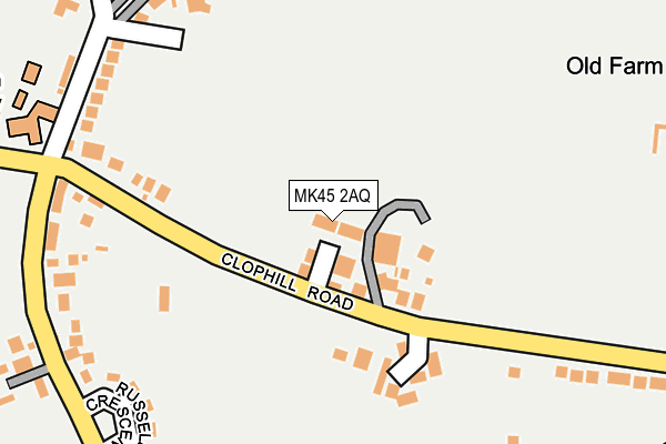 MK45 2AQ map - OS OpenMap – Local (Ordnance Survey)