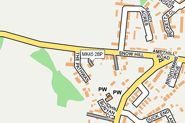 MK45 2BP map - OS OpenMap – Local (Ordnance Survey)