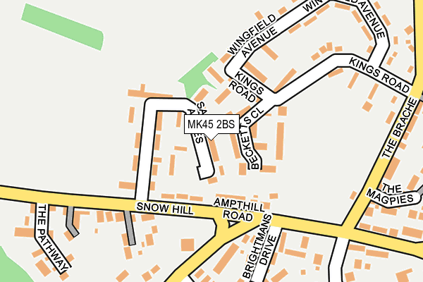 MK45 2BS map - OS OpenMap – Local (Ordnance Survey)