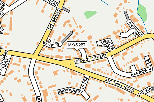 MK45 2BT map - OS OpenMap – Local (Ordnance Survey)