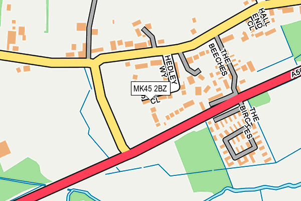 MK45 2BZ map - OS OpenMap – Local (Ordnance Survey)