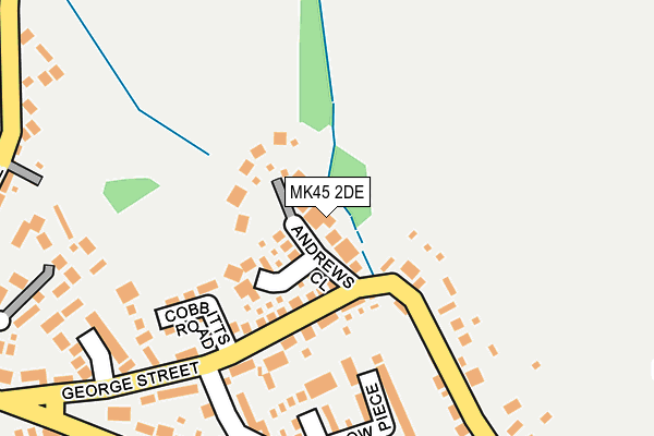 MK45 2DE map - OS OpenMap – Local (Ordnance Survey)