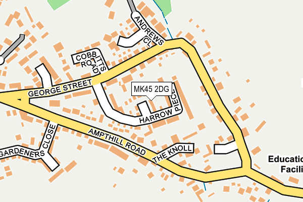 MK45 2DG map - OS OpenMap – Local (Ordnance Survey)