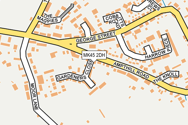 MK45 2DH map - OS OpenMap – Local (Ordnance Survey)