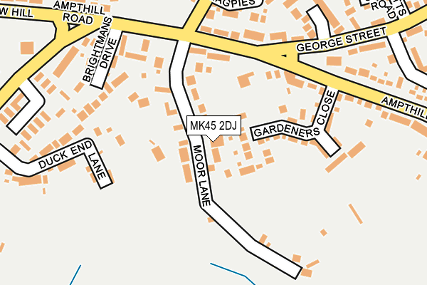 MK45 2DJ map - OS OpenMap – Local (Ordnance Survey)