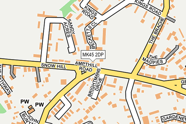 MK45 2DP map - OS OpenMap – Local (Ordnance Survey)