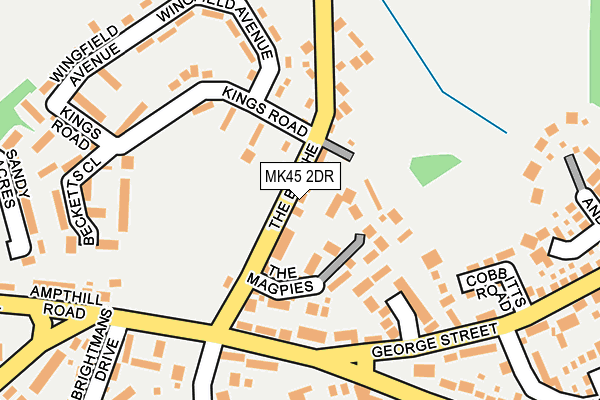 MK45 2DR map - OS OpenMap – Local (Ordnance Survey)