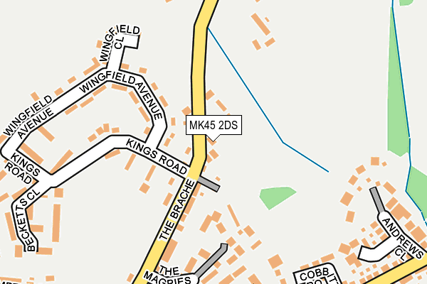 MK45 2DS map - OS OpenMap – Local (Ordnance Survey)