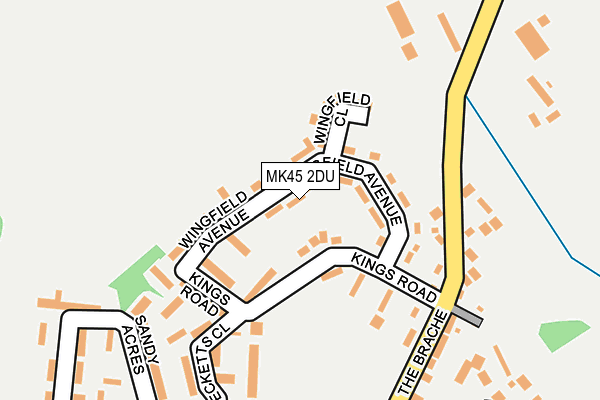 MK45 2DU map - OS OpenMap – Local (Ordnance Survey)