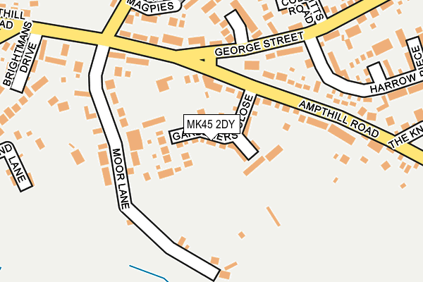 MK45 2DY map - OS OpenMap – Local (Ordnance Survey)