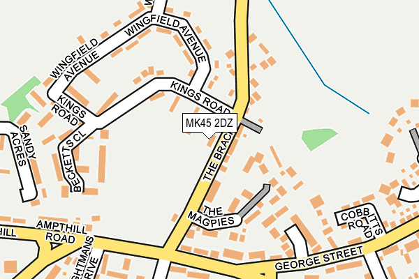 MK45 2DZ map - OS OpenMap – Local (Ordnance Survey)