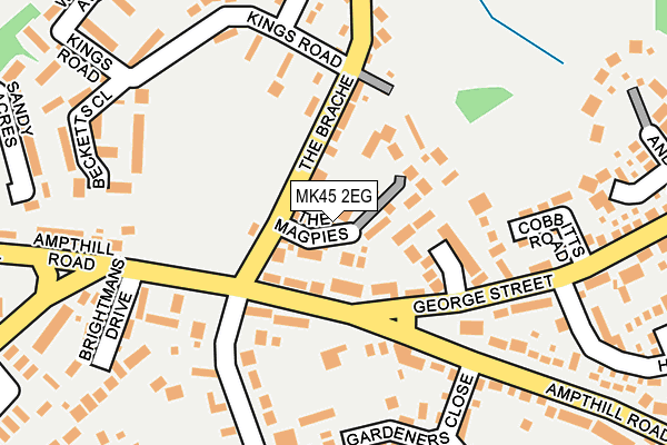 MK45 2EG map - OS OpenMap – Local (Ordnance Survey)