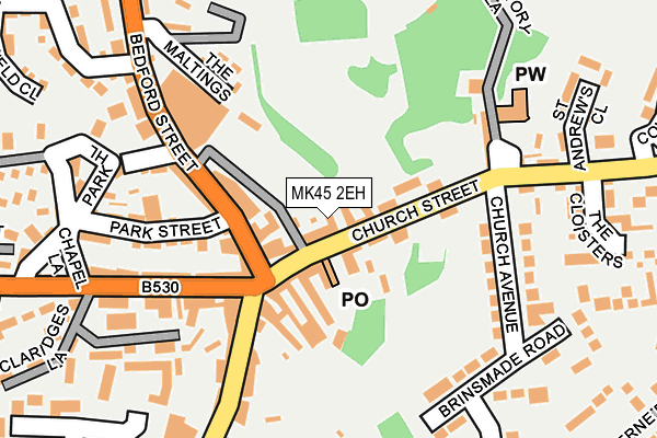 MK45 2EH map - OS OpenMap – Local (Ordnance Survey)