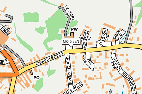 MK45 2EN map - OS OpenMap – Local (Ordnance Survey)