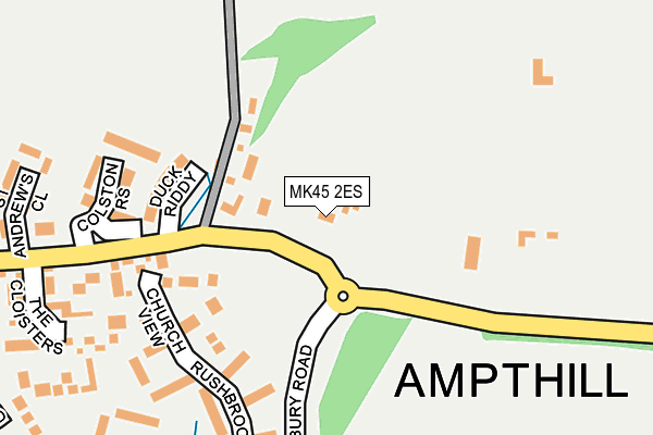 MK45 2ES map - OS OpenMap – Local (Ordnance Survey)