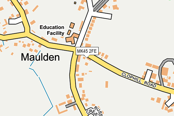 MK45 2FE map - OS OpenMap – Local (Ordnance Survey)