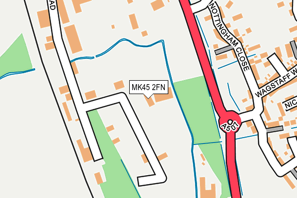 MK45 2FN map - OS OpenMap – Local (Ordnance Survey)