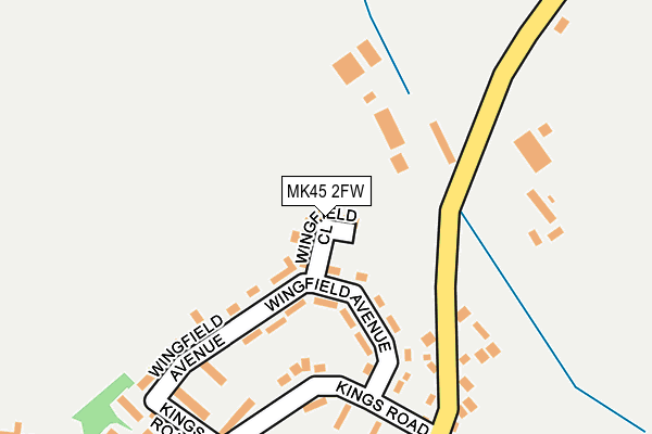 MK45 2FW map - OS OpenMap – Local (Ordnance Survey)