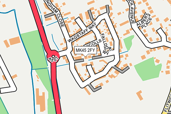 MK45 2FY map - OS OpenMap – Local (Ordnance Survey)
