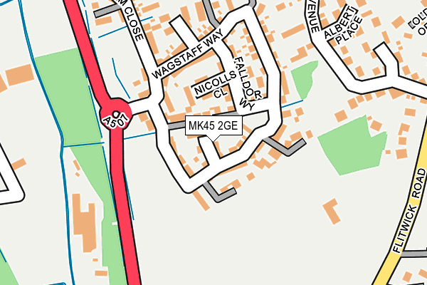 MK45 2GE map - OS OpenMap – Local (Ordnance Survey)