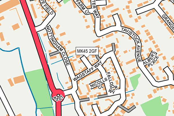 MK45 2GF map - OS OpenMap – Local (Ordnance Survey)