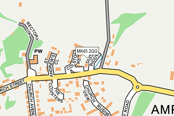 MK45 2GG map - OS OpenMap – Local (Ordnance Survey)