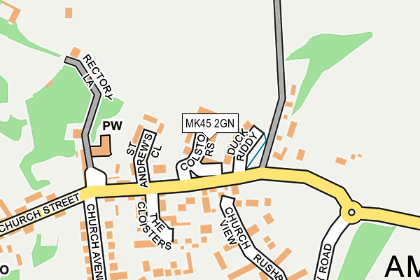 MK45 2GN map - OS OpenMap – Local (Ordnance Survey)