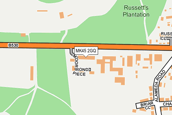 MK45 2GQ map - OS OpenMap – Local (Ordnance Survey)