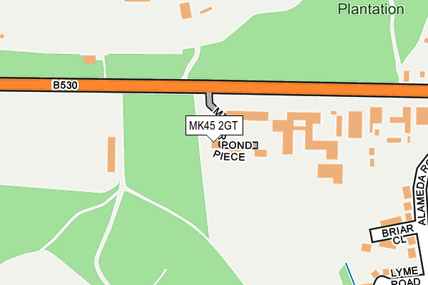 MK45 2GT map - OS OpenMap – Local (Ordnance Survey)