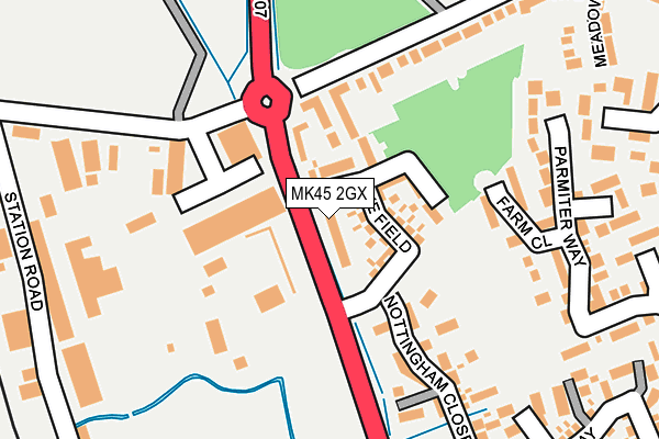MK45 2GX map - OS OpenMap – Local (Ordnance Survey)