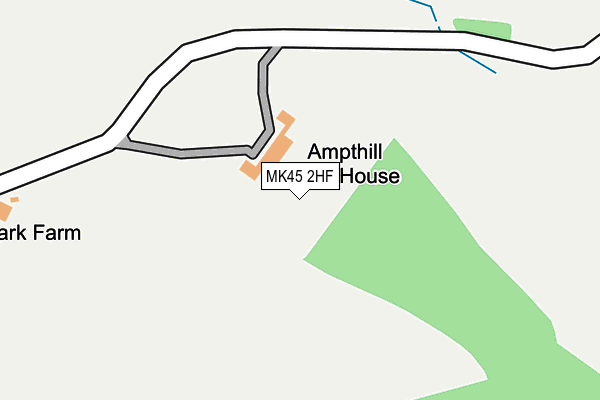 MK45 2HF map - OS OpenMap – Local (Ordnance Survey)