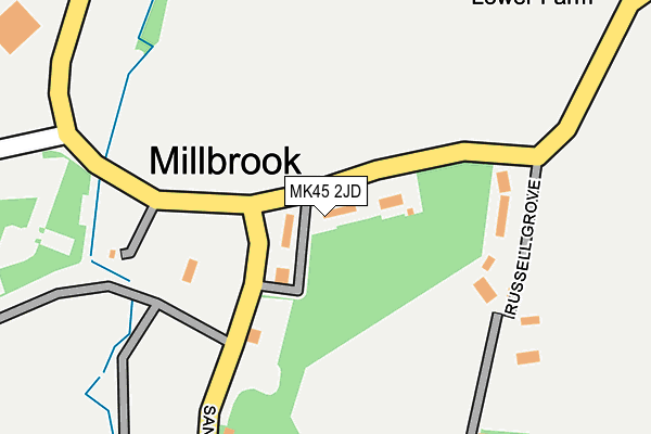 MK45 2JD map - OS OpenMap – Local (Ordnance Survey)