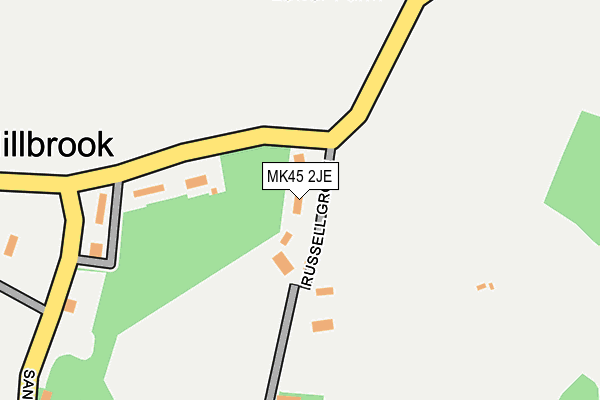 MK45 2JE map - OS OpenMap – Local (Ordnance Survey)