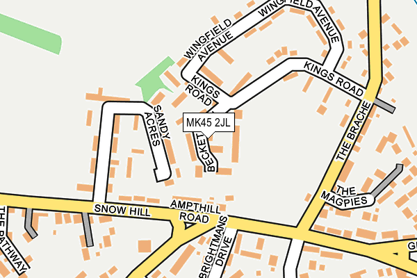 MK45 2JL map - OS OpenMap – Local (Ordnance Survey)