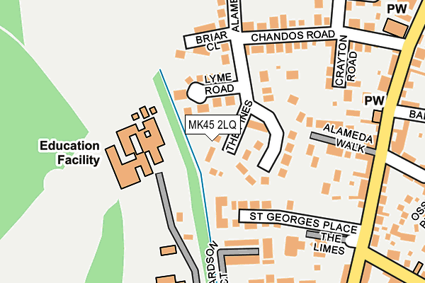 MK45 2LQ map - OS OpenMap – Local (Ordnance Survey)