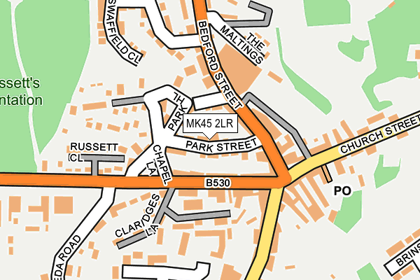 MK45 2LR map - OS OpenMap – Local (Ordnance Survey)