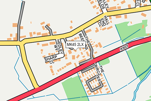 MK45 2LX map - OS OpenMap – Local (Ordnance Survey)