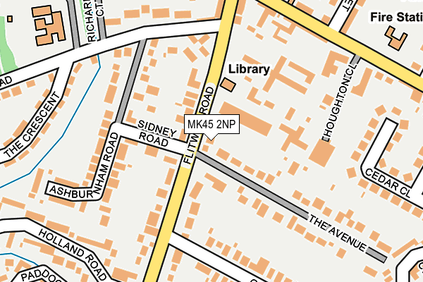 MK45 2NP map - OS OpenMap – Local (Ordnance Survey)