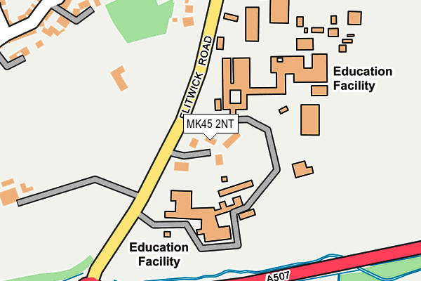 MK45 2NT map - OS OpenMap – Local (Ordnance Survey)