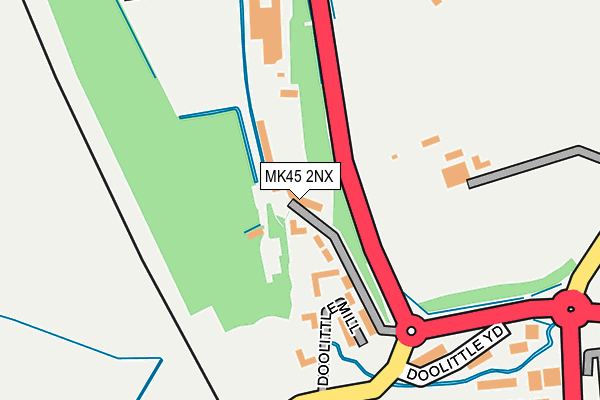 MK45 2NX map - OS OpenMap – Local (Ordnance Survey)