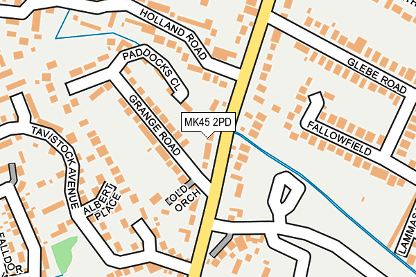 MK45 2PD map - OS OpenMap – Local (Ordnance Survey)