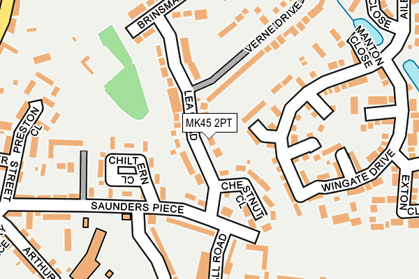 MK45 2PT map - OS OpenMap – Local (Ordnance Survey)