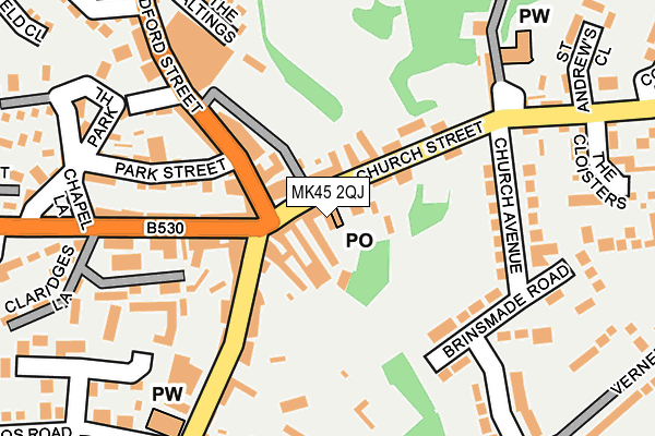 MK45 2QJ map - OS OpenMap – Local (Ordnance Survey)