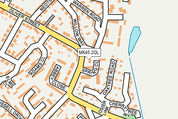 MK45 2QL map - OS OpenMap – Local (Ordnance Survey)