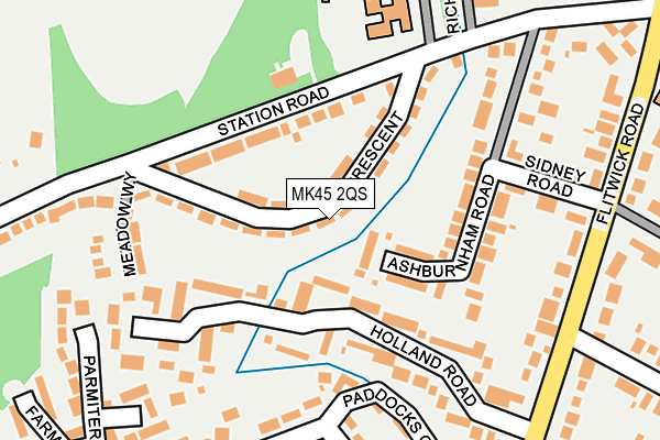 MK45 2QS map - OS OpenMap – Local (Ordnance Survey)