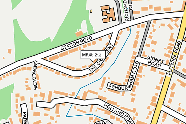 MK45 2QT map - OS OpenMap – Local (Ordnance Survey)