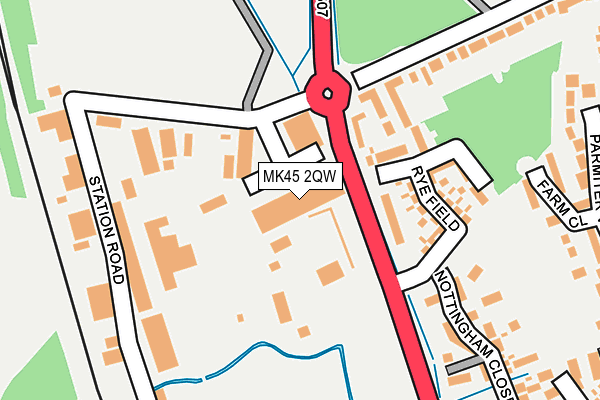 MK45 2QW map - OS OpenMap – Local (Ordnance Survey)