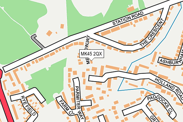 MK45 2QX map - OS OpenMap – Local (Ordnance Survey)